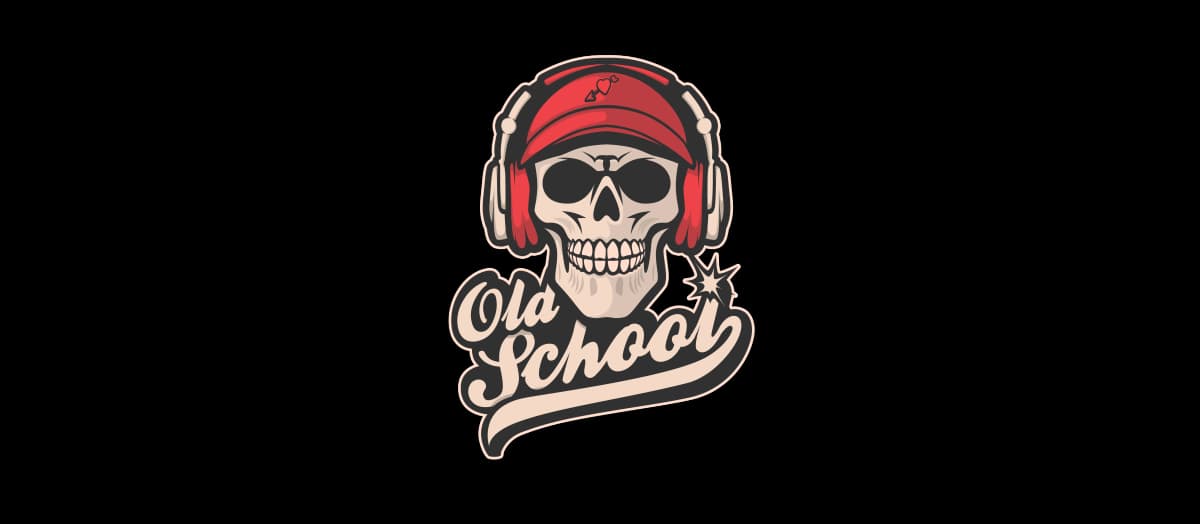 Old School FPS background logo